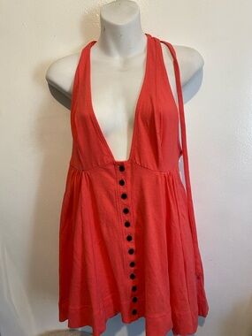 FP Movement by Free People Coral Plunge Mini Dress new